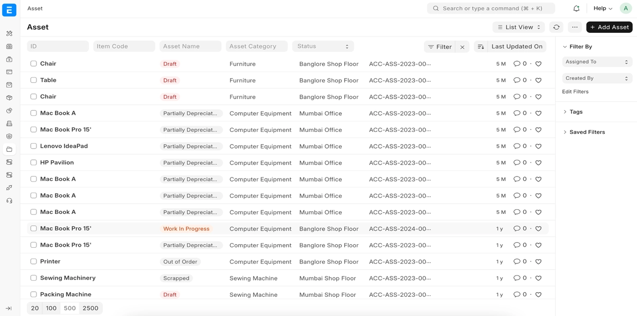 الاصول الثابتة