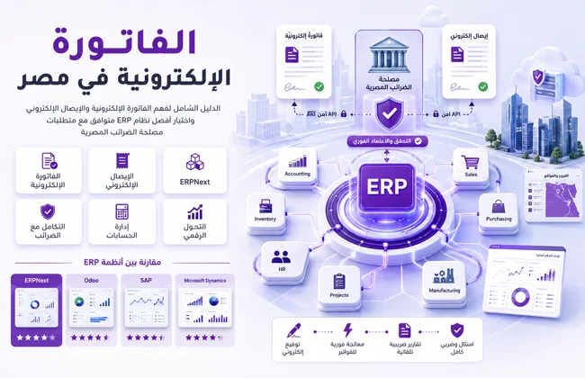 ERPNext والفاتورة الإلكترونية في مصر: الدليل الشامل للشركات المصرية