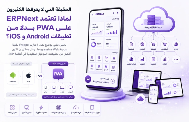 لماذا تعتمد ERPNext على PWA بدلاً من تطبيقات Android و iOS؟